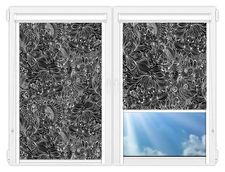 Кассетные рулонные шторы UNI Прованс черный цена. Купить в «Мастерская Жалюзи»